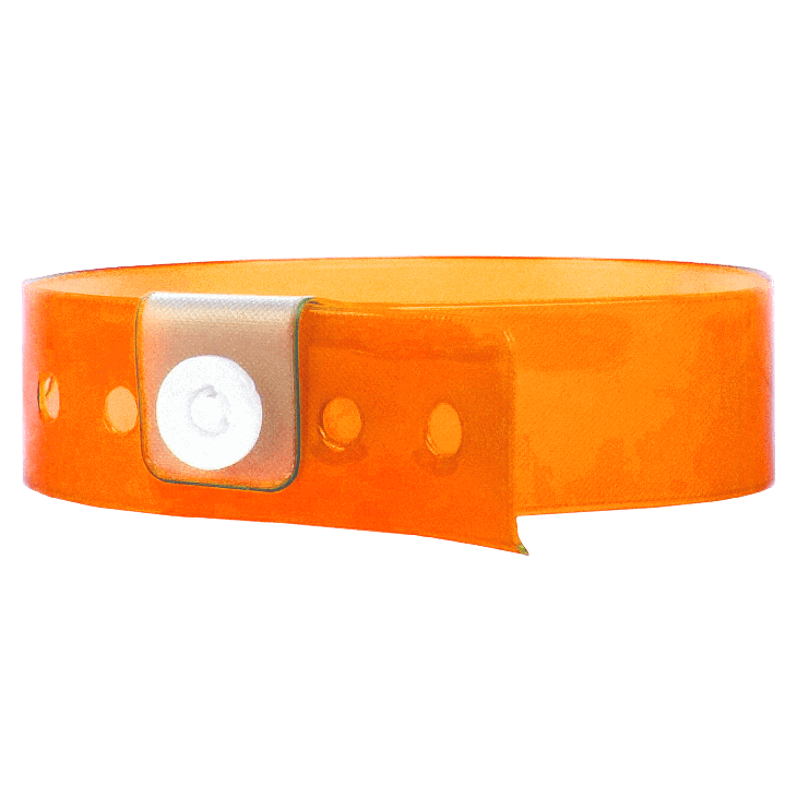 Vinyl 3/4" Clear Wristbands, Mango Melon (500/box) main image
